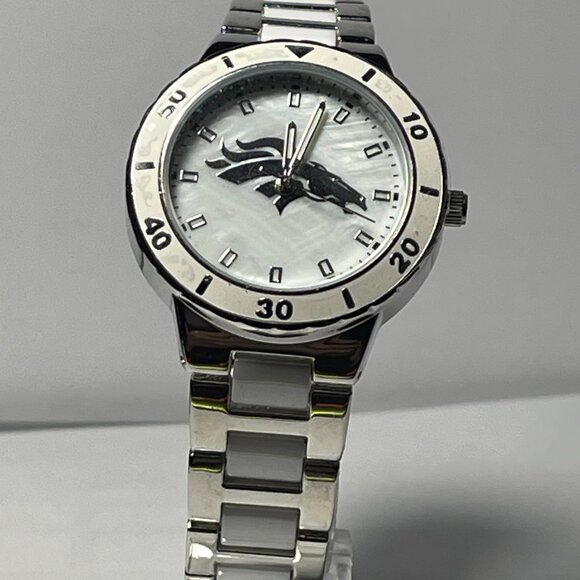 Denver Broncos NFL Stainless-Steel Women's PEARL Watch by Game Time NEW - Picture 6 of 8